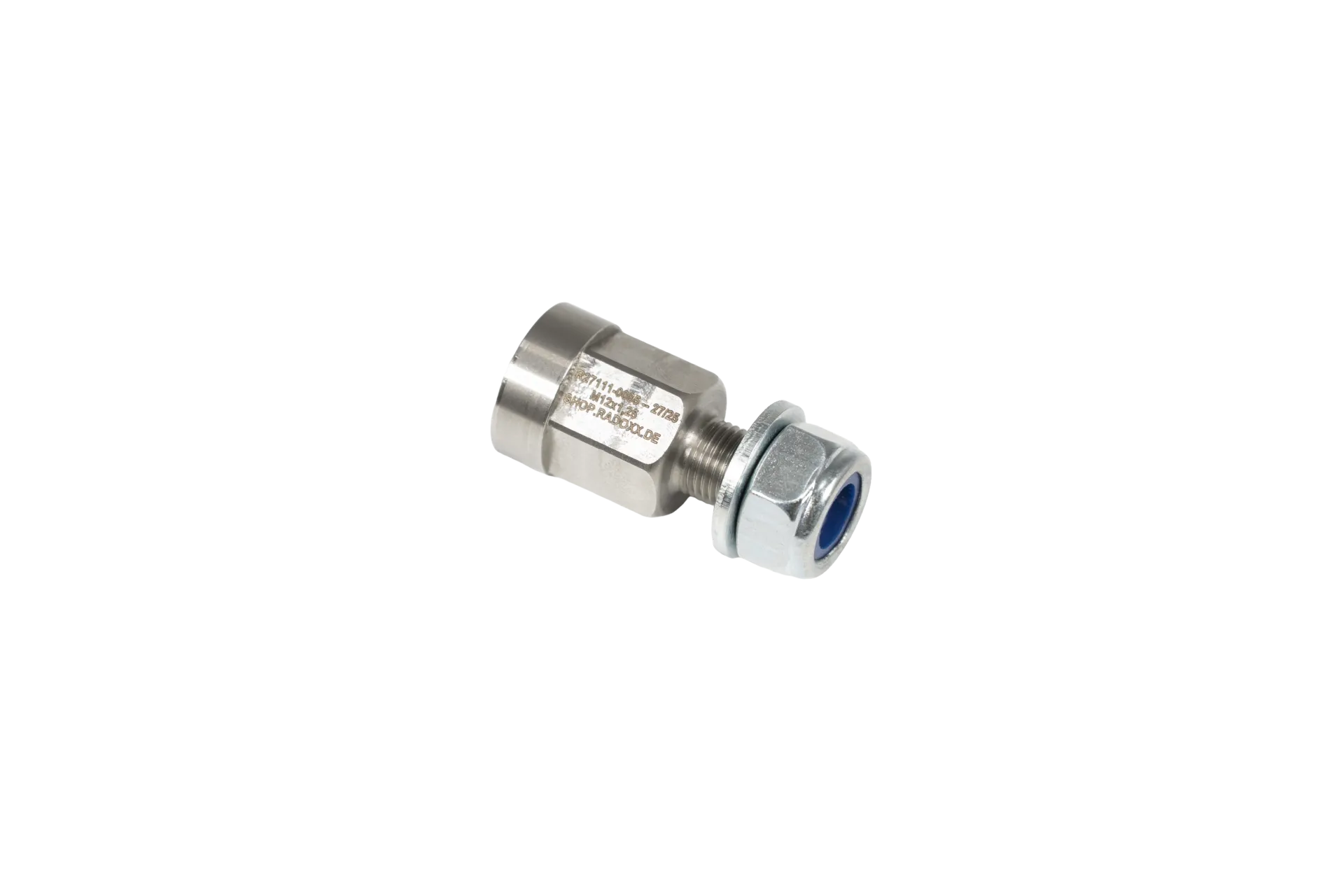 Radoxx adapter til sykkelvogn for elsykkel med navmotor og M12 × 1,25 fast bakaksel, med skive og låsemutter