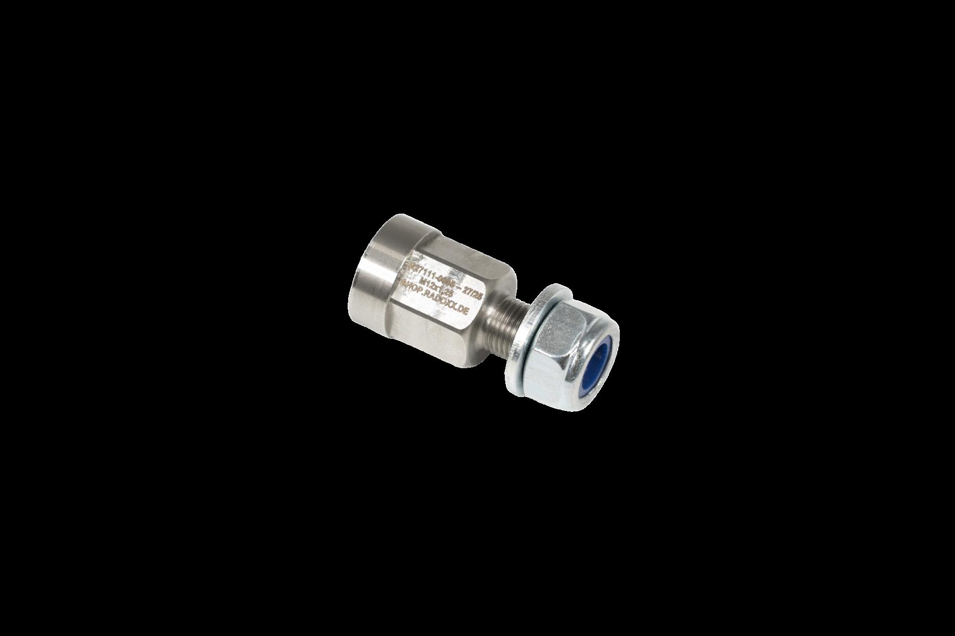 Radoxx adapter til sykkelvogn for elsykkel med navmotor og M12 × 1,25 fast bakaksel, med skive og låsemutter